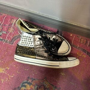 Converse All Star Size 10 Metallic Studded